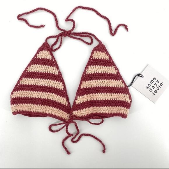 💗 3/$10 💗 NEW Revolve Miles crochet front tie bikini top Size Small - Picture 6 of 10